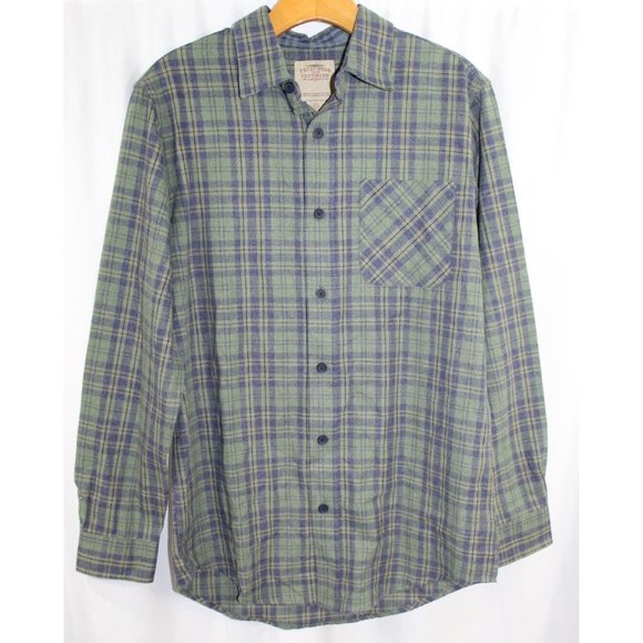 telluride clothing Other - NWT Telluride Clothing Green Blue Plaid Long Sleeve Cotton Blend Button Up S